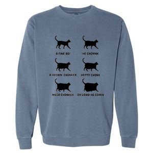 Chonk Cat Chart Garment-Dyed Sweatshirt