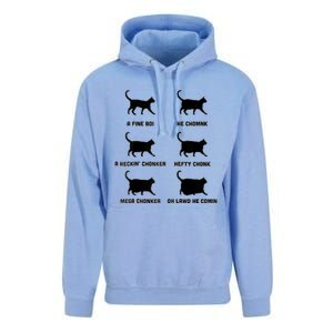 Chonk Cat Chart Unisex Surf Hoodie