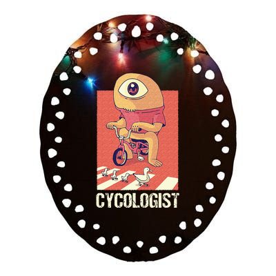 Cycologist Cyclist Cycling Bike Biking Biker Bicycle Ceramic Oval Ornament