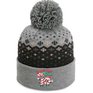 Christmas Candy Cane Crew Cute Matching Family The Baniff Cuffed Pom Beanie