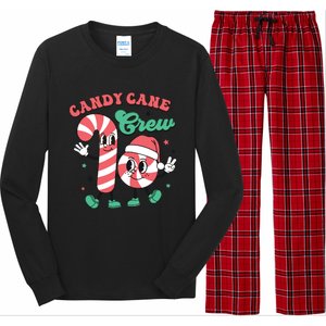 Christmas Candy Cane Crew Cute Matching Family Long Sleeve Pajama Set