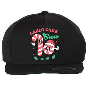 Christmas Candy Cane Crew Cute Matching Family Wool Snapback Cap