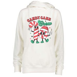 Christmas Candy Cane Crew Cute Matching Family Womens Funnel Neck Pullover Hood