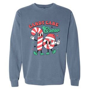 Christmas Candy Cane Crew Cute Matching Family Garment-Dyed Sweatshirt