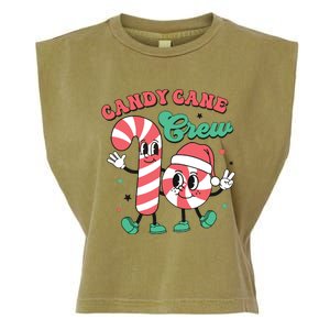 Christmas Candy Cane Crew Cute Matching Family Garment-Dyed Women's Muscle Tee