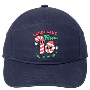 Christmas Candy Cane Crew Cute Matching Family 7-Panel Snapback Hat