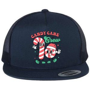 Christmas Candy Cane Crew Cute Matching Family Flat Bill Trucker Hat