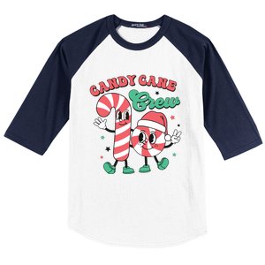 Christmas Candy Cane Crew Cute Matching Family Baseball Sleeve Shirt