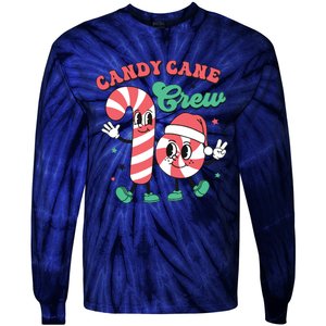 Christmas Candy Cane Crew Cute Matching Family Tie-Dye Long Sleeve Shirt