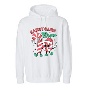 Christmas Candy Cane Crew Cute Matching Family Garment-Dyed Fleece Hoodie