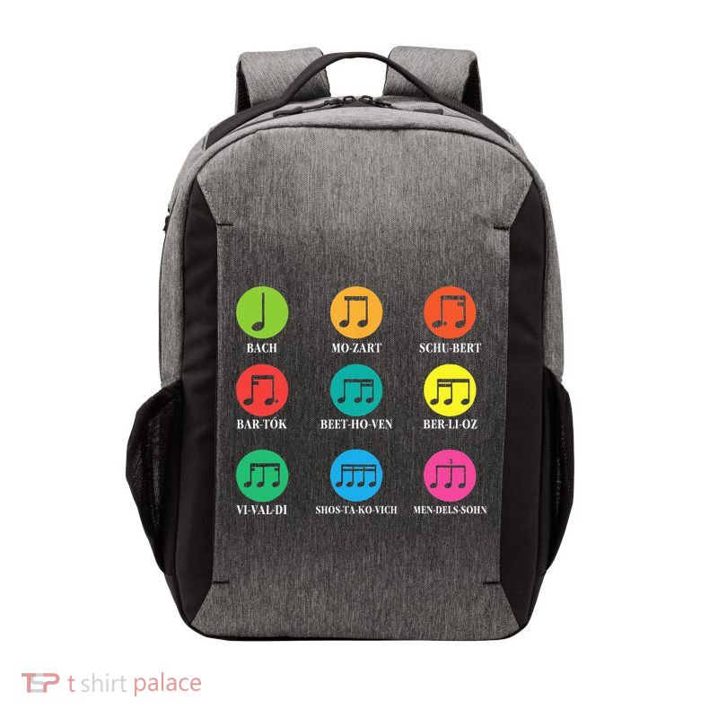 Classic Composers Classical Music Musical Notes Vector Backpack