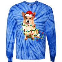 Corgi Christmas Cute Gift Tie-Dye Long Sleeve Shirt