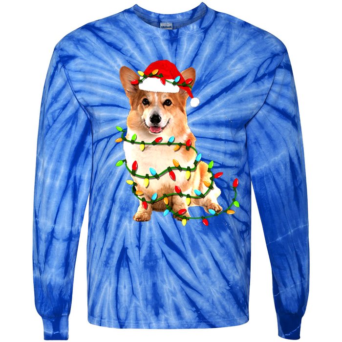 Corgi Christmas Cute Gift Tie-Dye Long Sleeve Shirt