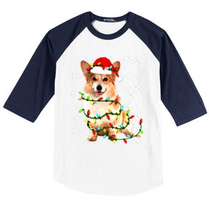 Corgi Christmas Cute Gift Baseball Sleeve Shirt