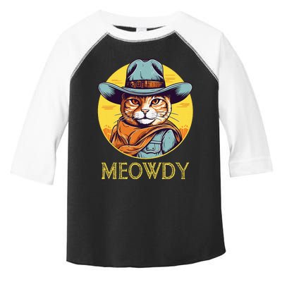 Cat Cowboy Cowgirl Halloween Meow Howdy Meowdy Toddler Fine Jersey T-Shirt