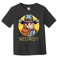 Cat Cowboy Cowgirl Halloween Meow Howdy Meowdy Toddler T-Shirt