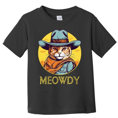 Cat Cowboy Cowgirl Halloween Meow Howdy Meowdy Toddler T-Shirt