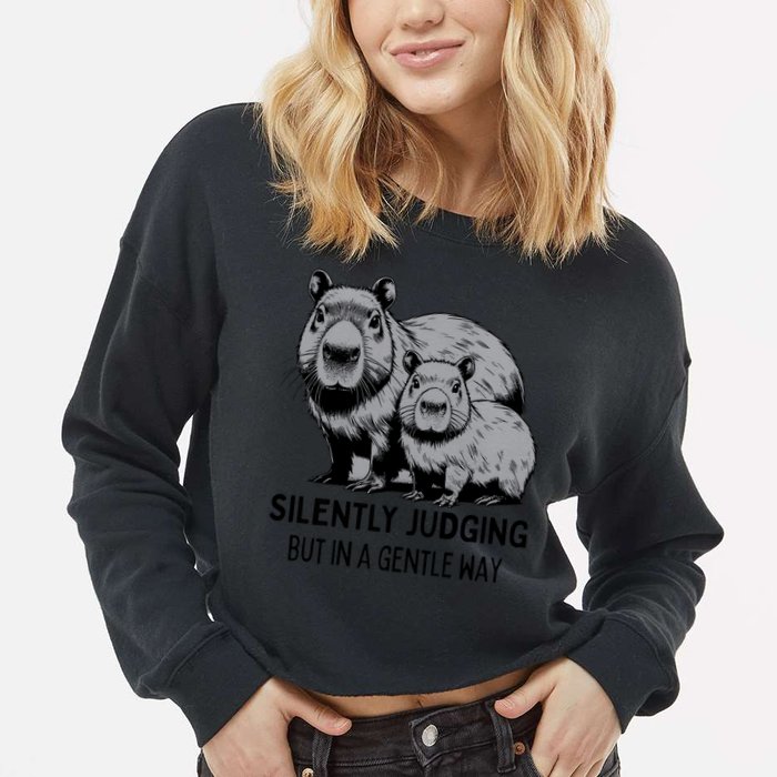 Cat Chaos Cropped Pullover Crew