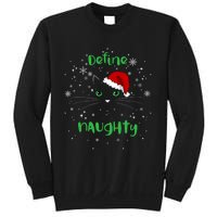 Cute Christmas Cat Define Naughty Meowy Catmas Santa Kitty Sweatshirt