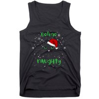 Cute Christmas Cat Define Naughty Meowy Catmas Santa Kitty Tank Top