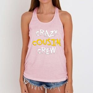 Crazy Cousin Crew And Adults Funny Gift Women's Knotted Racerback Tank