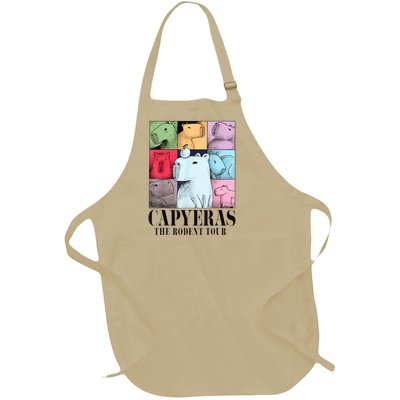 Cute Capybara Color Concert Animals Full-Length Apron With Pockets