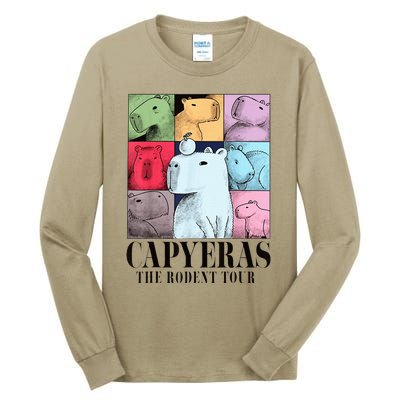 Cute Capybara Color Concert Animals Tall Long Sleeve T-Shirt