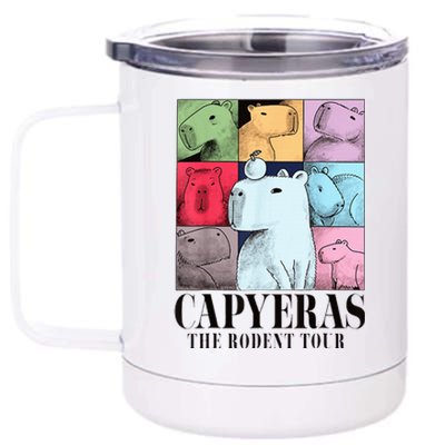 Cute Capybara Color Concert Animals 12 oz Stainless Steel Tumbler Cup