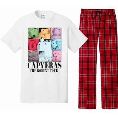 Cute Capybara Color Concert Animals Pajama Set