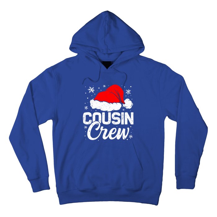 Christmas Cousin Crew Santa Hat Vintage Pajamas Family Xmas Cool Gift Hoodie