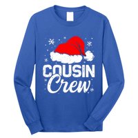 Christmas Cousin Crew Santa Hat Vintage Pajamas Family Xmas Cool Gift Long Sleeve Shirt