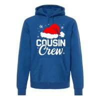 Christmas Cousin Crew Santa Hat Vintage Pajamas Family Xmas Cool Gift Premium Hoodie