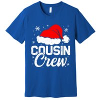 Christmas Cousin Crew Santa Hat Vintage Pajamas Family Xmas Cool Gift Premium T-Shirt