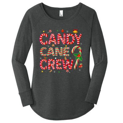 Candy Cane Crew Funny Christmas Candy Lover Xmas Pajamas Women's Perfect Tri Tunic Long Sleeve Shirt