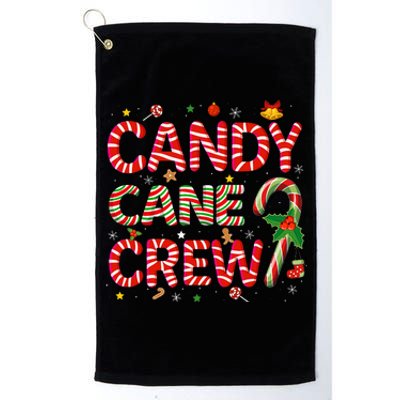 Candy Cane Crew Funny Christmas Candy Lover Xmas Pajamas Platinum Collection Golf Towel