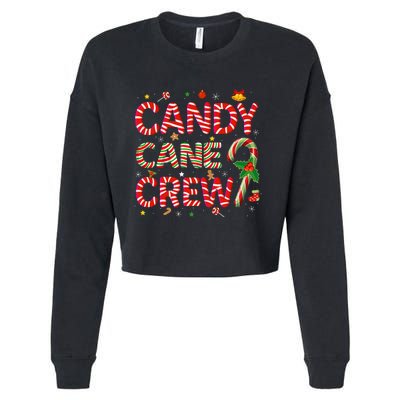 Candy Cane Crew Funny Christmas Candy Lover Xmas Pajamas Cropped Pullover Crew