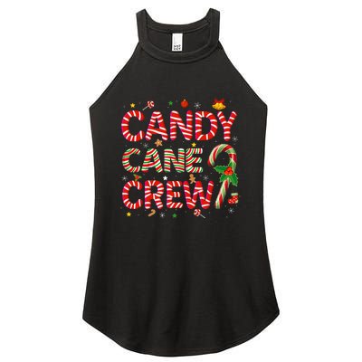 Candy Cane Crew Funny Christmas Candy Lover Xmas Pajamas Women's Perfect Tri Rocker Tank