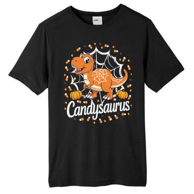 Candy Corn Candy Saurus Dinosaur Halloween Costume Gift Tall Fusion ChromaSoft Performance T-Shirt