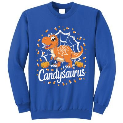 Candy Corn Candy Saurus Dinosaur Halloween Costume Gift Sweatshirt