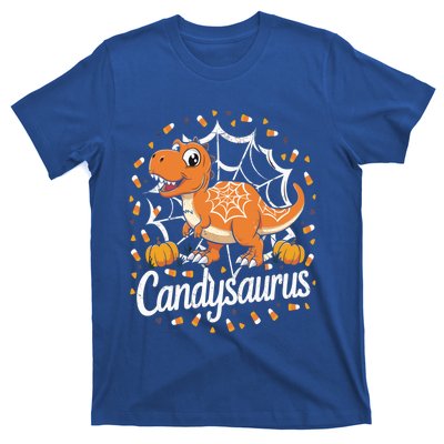 Candy Corn Candy Saurus Dinosaur Halloween Costume Gift T-Shirt