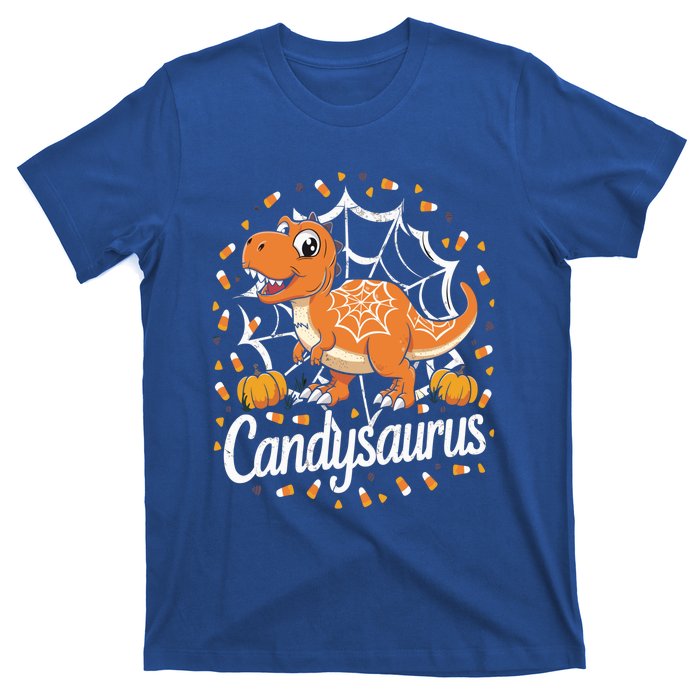 Candy Corn Candy Saurus Dinosaur Halloween Costume Gift T-Shirt