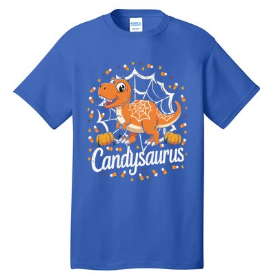 Candy Corn Candy Saurus Dinosaur Halloween Costume Gift Tall T-Shirt