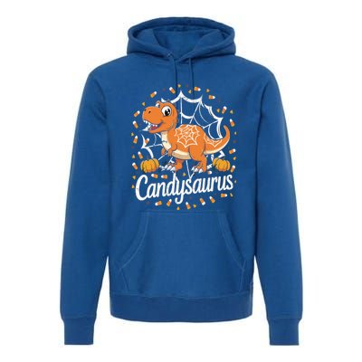 Candy Corn Candy Saurus Dinosaur Halloween Costume Gift Premium Hoodie