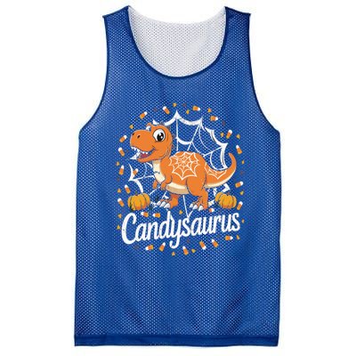 Candy Corn Candy Saurus Dinosaur Halloween Costume Gift Mesh Reversible Basketball Jersey Tank