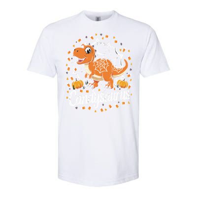 Candy Corn Candy Saurus Dinosaur Halloween Costume Gift Softstyle CVC T-Shirt