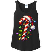 Candy Cane Crew Christmas Light Family Xmas Santa Ladies Essential Tank