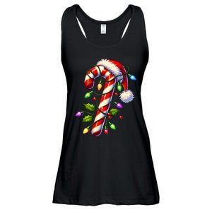 Candy Cane Crew Christmas Light Family Xmas Santa Ladies Essential Flowy Tank