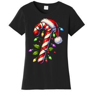 Candy Cane Crew Christmas Light Family Xmas Santa Women's T-Shirt