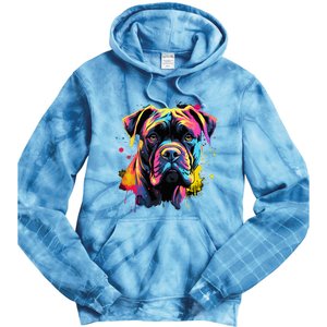 Cute Cane Corso Dog On Painted Cane Corso Tie Dye Hoodie