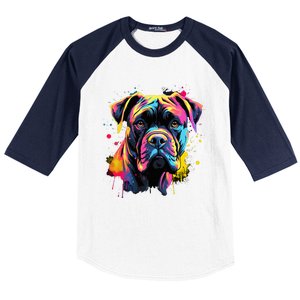 Cute Cane Corso Dog On Painted Cane Corso Baseball Sleeve Shirt